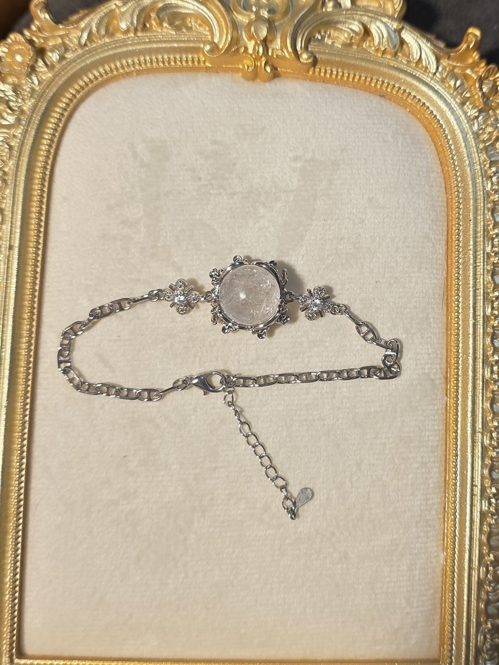Silver-tone Crystal Quartz